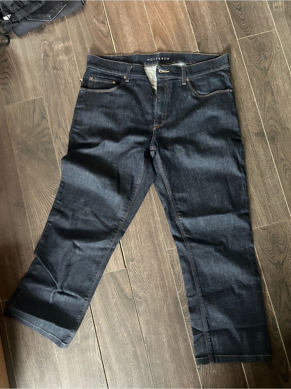 Mott & Bow Men's Dark Wash Jeans - Classic Straight Fit 34x28